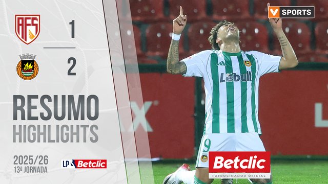 Liga Portugal Betclic (13ªJ): Resumo AVS 1-2 Rio Ave