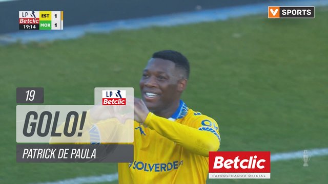 GOLO! Estoril, Patrick de Paula aos 19', Estoril 1-1 Moreirense