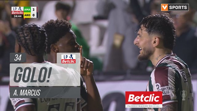 GOLO! Estrela Amadora, A. Marcus aos 34', Estrela Amadora 2-0 Arouca