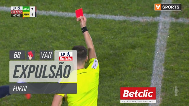 Arouca, Expulsão, Fukui aos 68'