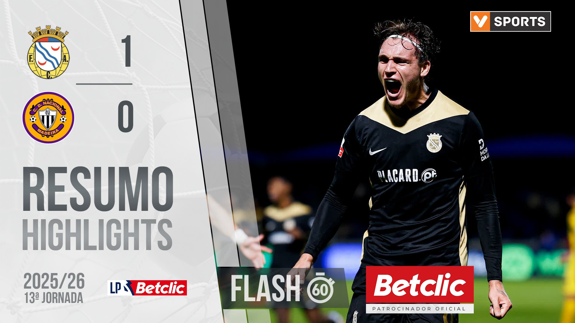 Liga Portugal Betclic (13ªJ): Resumo Flash Alverca 1-0 Nacional