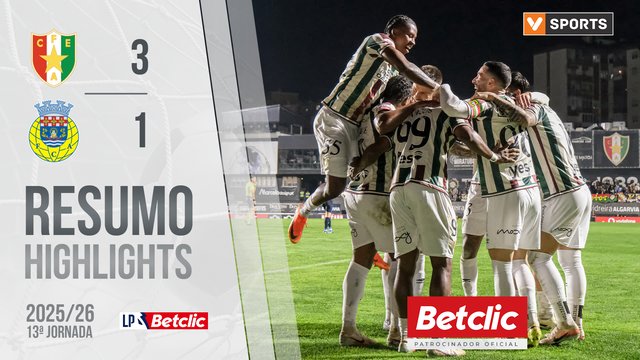 Liga Portugal Betclic (13ªJ): Resumo Estrela Amadora 3-1 Arouca