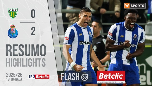 I Liga (13ªJ): Resumo Flash Tondela 0-2 FC Porto
