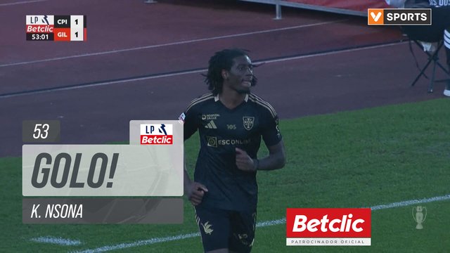 GOLO! Casa Pia AC, K. Nsona aos 53', Casa Pia AC 1-1 Gil Vicente FC