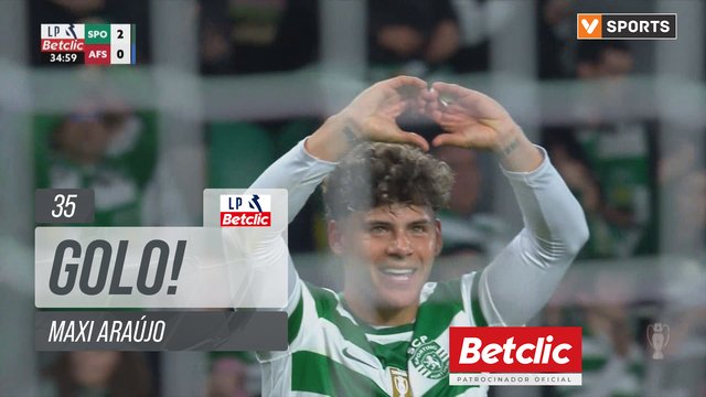 GOLO! Sporting, Maxi Araújo aos 35', Sporting 2-0 AFS
