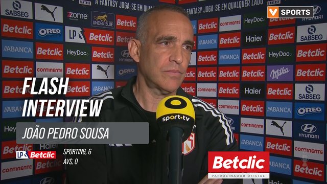 I Liga (#14) | Sporting 6-0 AVS: Flash Interview João Pedro Sousa