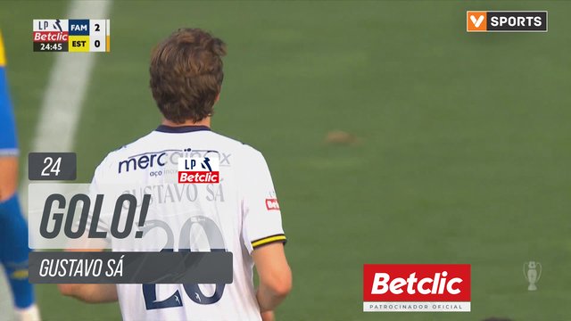 GOLO! Famalicão, Gustavo Sá aos 24', Famalicão 2-0 Estoril