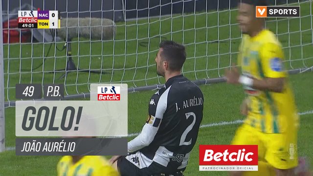GOLO! Tondela, João Aurélio (p.b.) aos 49', Nacional 0-1 Tondela