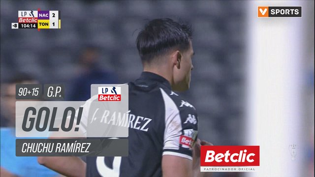 GOLO! Nacional, Chuchu Ramírez aos 90'+15', Nacional 3-1 Tondela