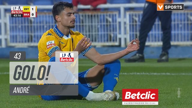 GOLO! Estoril, André aos 43', Estoril 1-0 Braga
