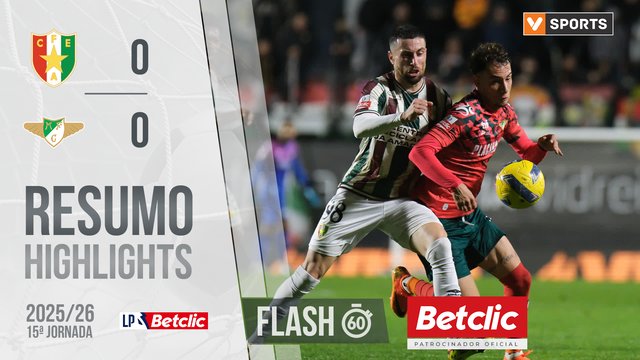 Liga Portugal Betclic (15ªJ): Resumo Flash Estrela Amadora 0-0 Moreirense