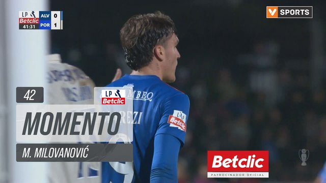 Alverca, Jogada, M. Milovanović aos 42'