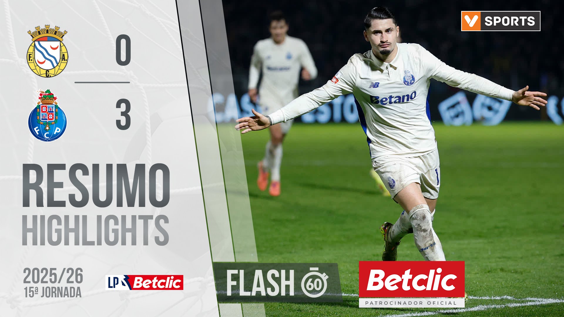 Liga Portugal Betclic (15ªJ): Resumo Flash Alverca 0-3 FC Porto