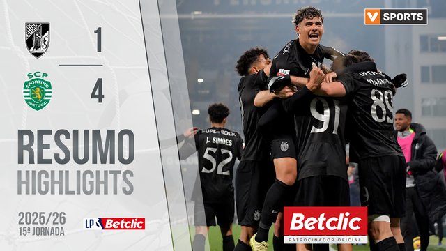 Liga Portugal Betclic (15ªJ): Resumo Vitória SC 1-4 Sporting