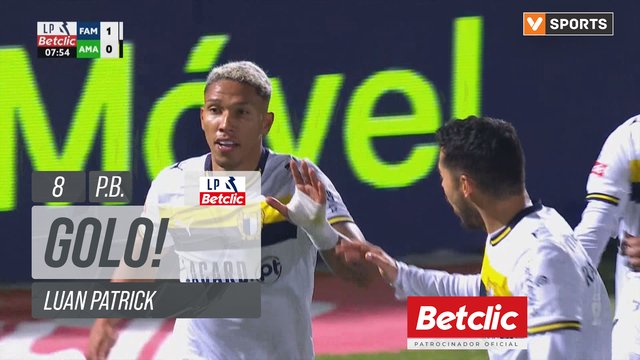 GOLO! Famalicão, Luan Patrick (p.b.) aos 8', Famalicão 1-0 Estrela Amadora