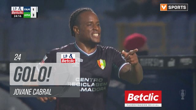 GOLO! Estrela Amadora, Jovane Cabral aos 24', Famalicão 1-2 Estrela Amadora