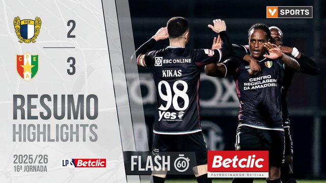 Liga Portugal Betclic (16ªJ): Resumo Flash Famalicão 2-3 Estrela Amadora
