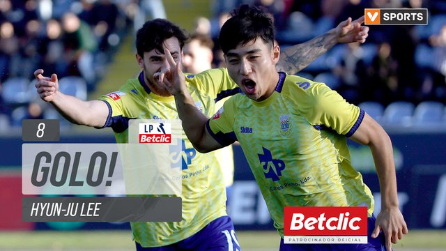 GOLO! Arouca, Hyun-Ju Lee aos 8', Arouca 1-0 Gil Vicente