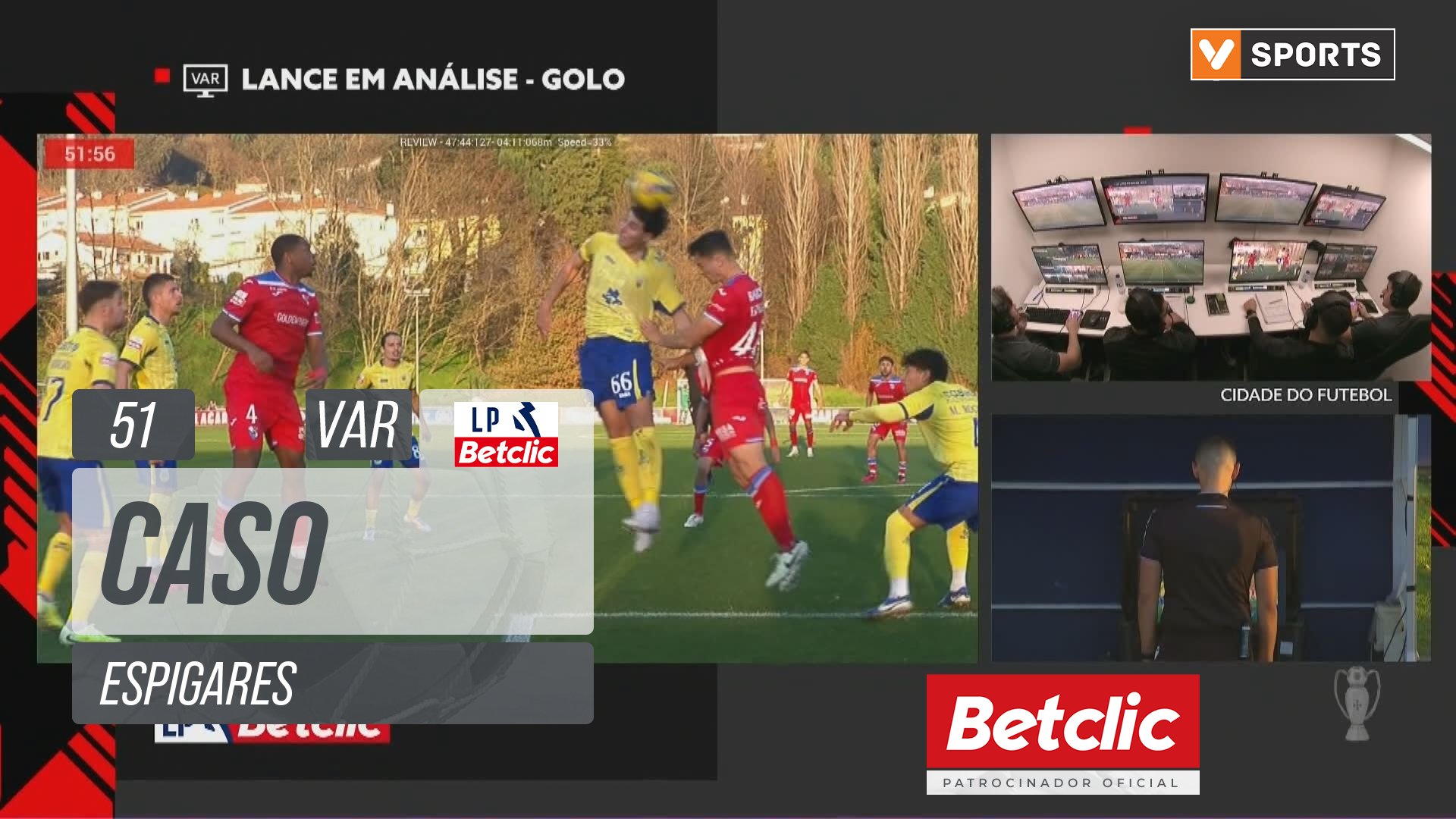 Gil Vicente, Caso, Espigares aos 51'