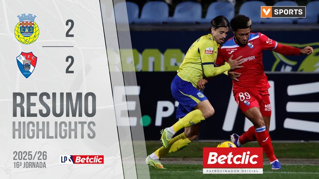 Liga Portugal Betclic (16ªJ): Resumo Arouca 2-2 Gil Vicente
