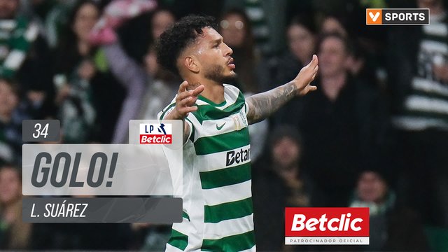 GOLO! Sporting, L. Suárez aos 34', Sporting 1-0 Rio Ave