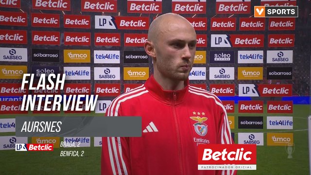I Liga (#16) | Braga 2-2 Benfica: Flash Interview Aursnes