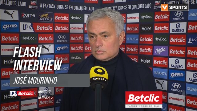 I Liga (#16) | Braga 2-2 Benfica: Flash Interview José Mourinho