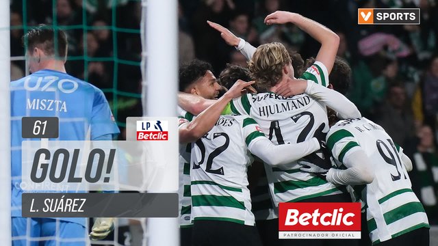 GOLO! Sporting, L. Suárez aos 61', Sporting 4-0 Rio Ave