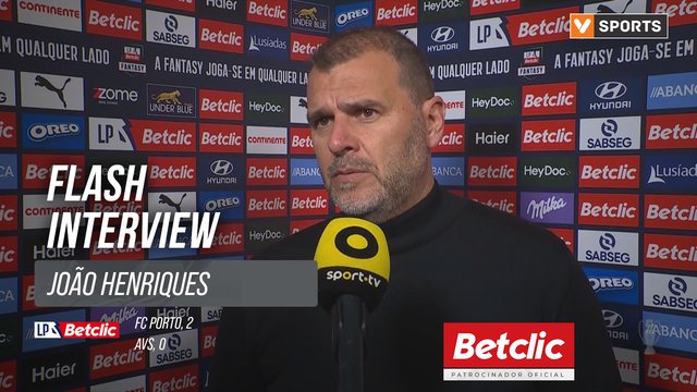 I Liga (#16) | FC Porto 2-0 AVS: Flash Interview João Henriques