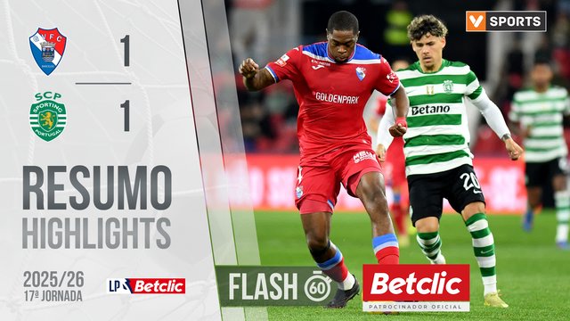 Liga Portugal Betclic (17ªJ): Resumo Flash Gil Vicente 1-1 Sporting