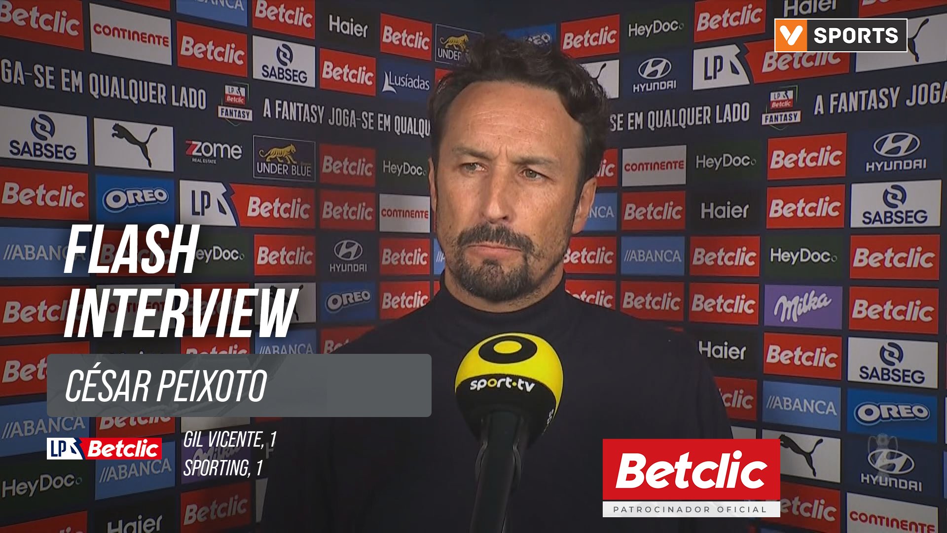 I Liga (#17) | Gil Vicente 1-1 Sporting: Flash Interview César Peixoto ...
