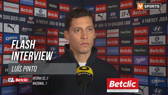 I Liga (#17) | Vitória SC 2-1 Nacional: Flash Interview Luís Pinto