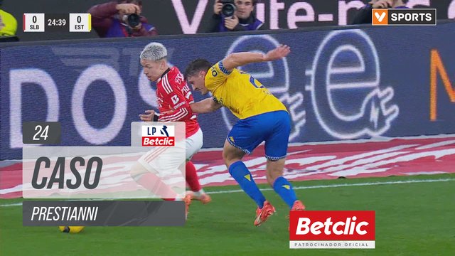 Benfica, Caso, Prestianni aos 24'