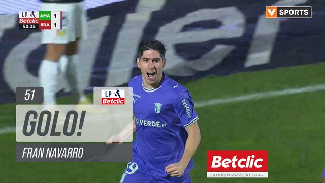GOLO! Braga, Fran Navarro aos 51', Estrela Amadora 1-2 Braga