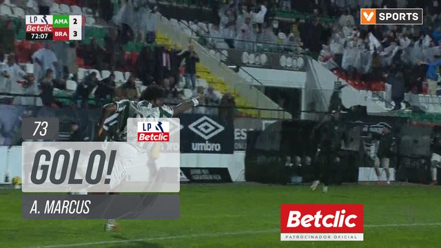 GOLO! Estrela Amadora, A. Marcus aos 73', Estrela Amadora 3-3 Braga