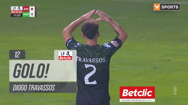 GOLO! Moreirense, Diogo Travassos aos 12', AFS 0-1 Moreirense