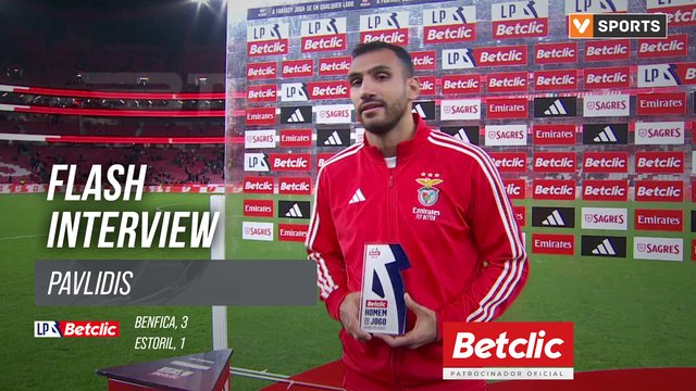I Liga (#17) | Benfica 3-1 Estoril: Flash Interview Pavlidis