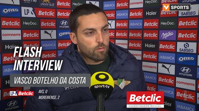 I Liga (#17) | AVS 0-2 Moreirense: Flash Interview Vasco Botelho da Costa