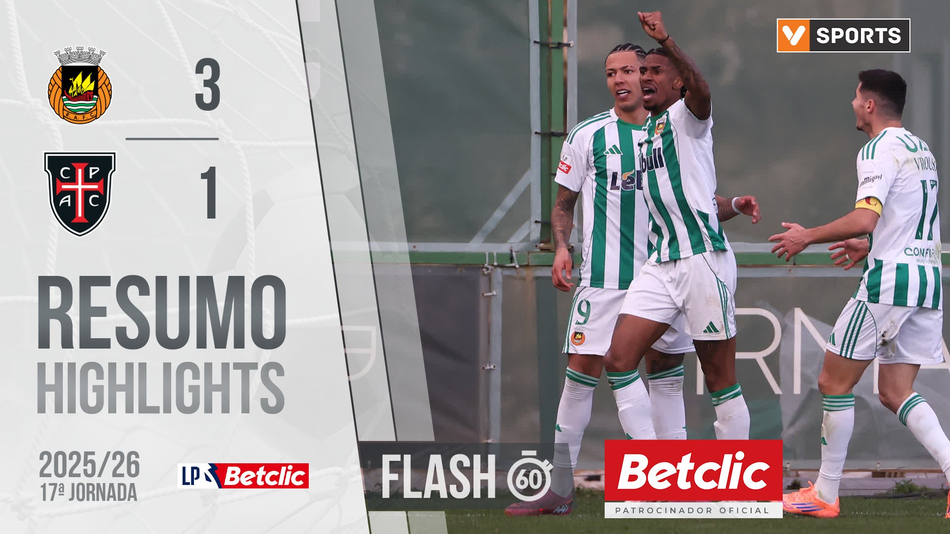 Liga Portugal Betclic (17ªJ): Resumo Flash Rio Ave 3-1 Casa Pia