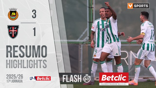 I Liga (17ªJ): Resumo Flash Rio Ave 3-1 Casa Pia