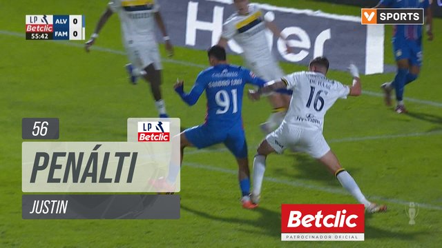 Famalicão, Penálti, Justin aos 56'