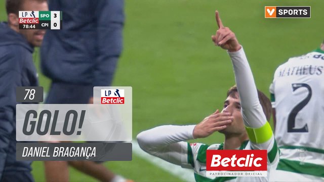 GOLO! Sporting, Daniel Bragança aos 78', Sporting 3-0 Casa Pia
