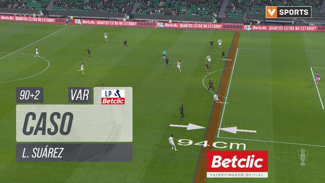Sporting, Caso, L. Suárez aos 90'+2'