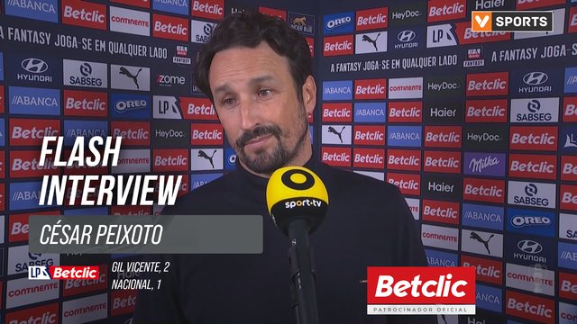 I Liga (#18) | Gil Vicente 2-1 Nacional: Flash Interview César Peixoto