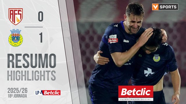 Liga Portugal Betclic (18ªJ): Resumo AVS 0-1 Arouca
