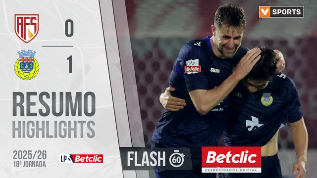 Liga Portugal Betclic (18ªJ): Resumo Flash AVS 0-1 Arouca