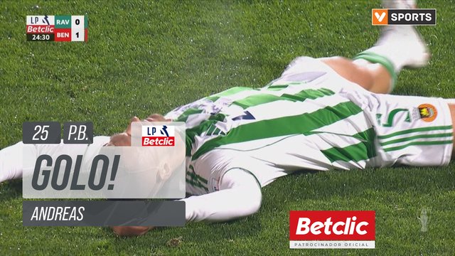 GOLO! Benfica, Andreas (p.b.) aos 25', Rio Ave 0-2 Benfica