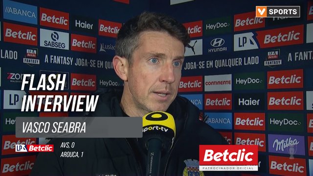 I Liga (#18) | AVS 0-1 Arouca: Flash Interview Vasco Seabra