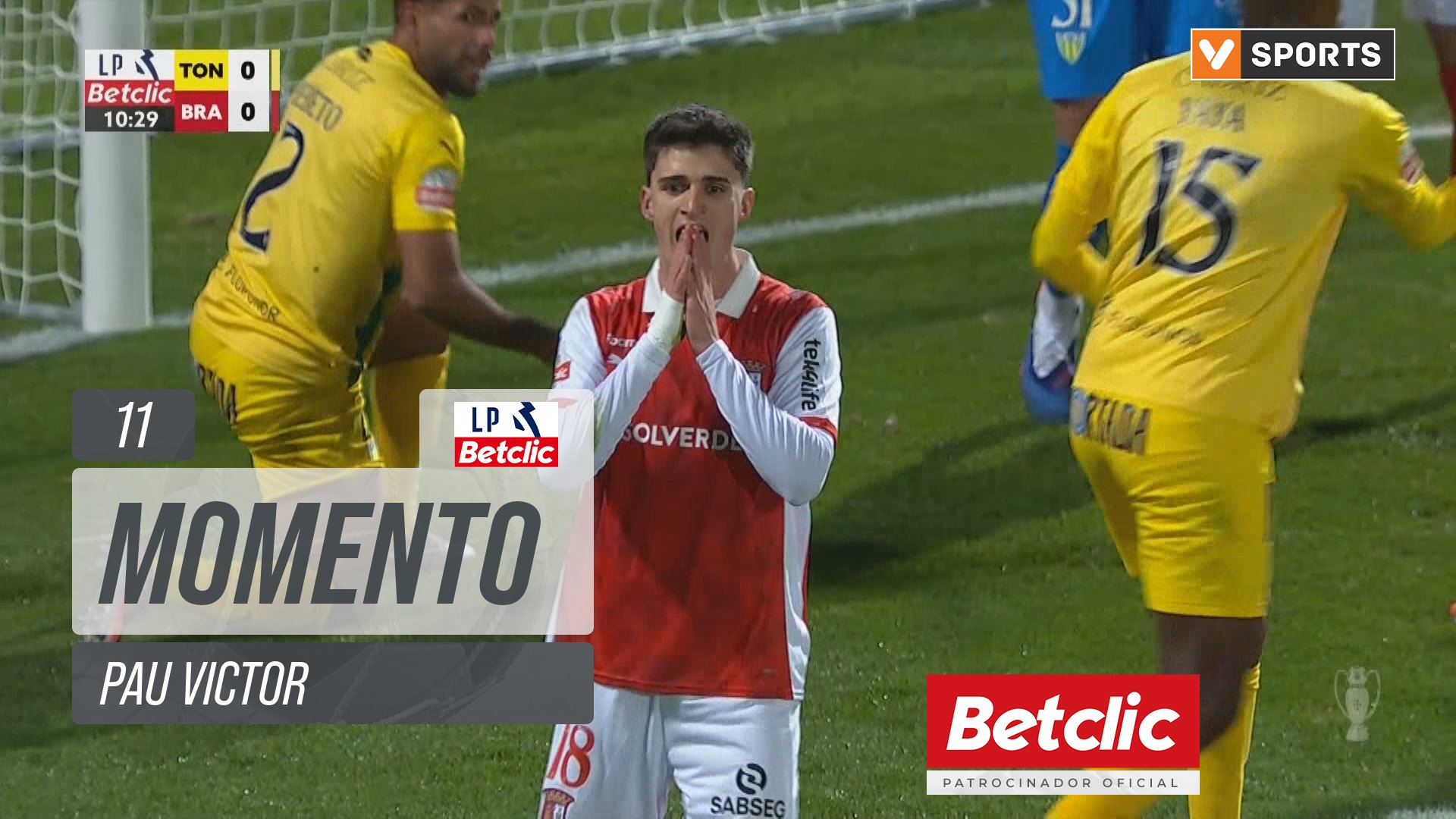 Braga, Jogada, Pau Victor aos 11'