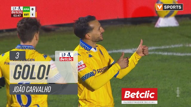 GOLO! Estoril Praia, João Carvalho aos 3', Estrela Amadora 0-1 Estoril Praia